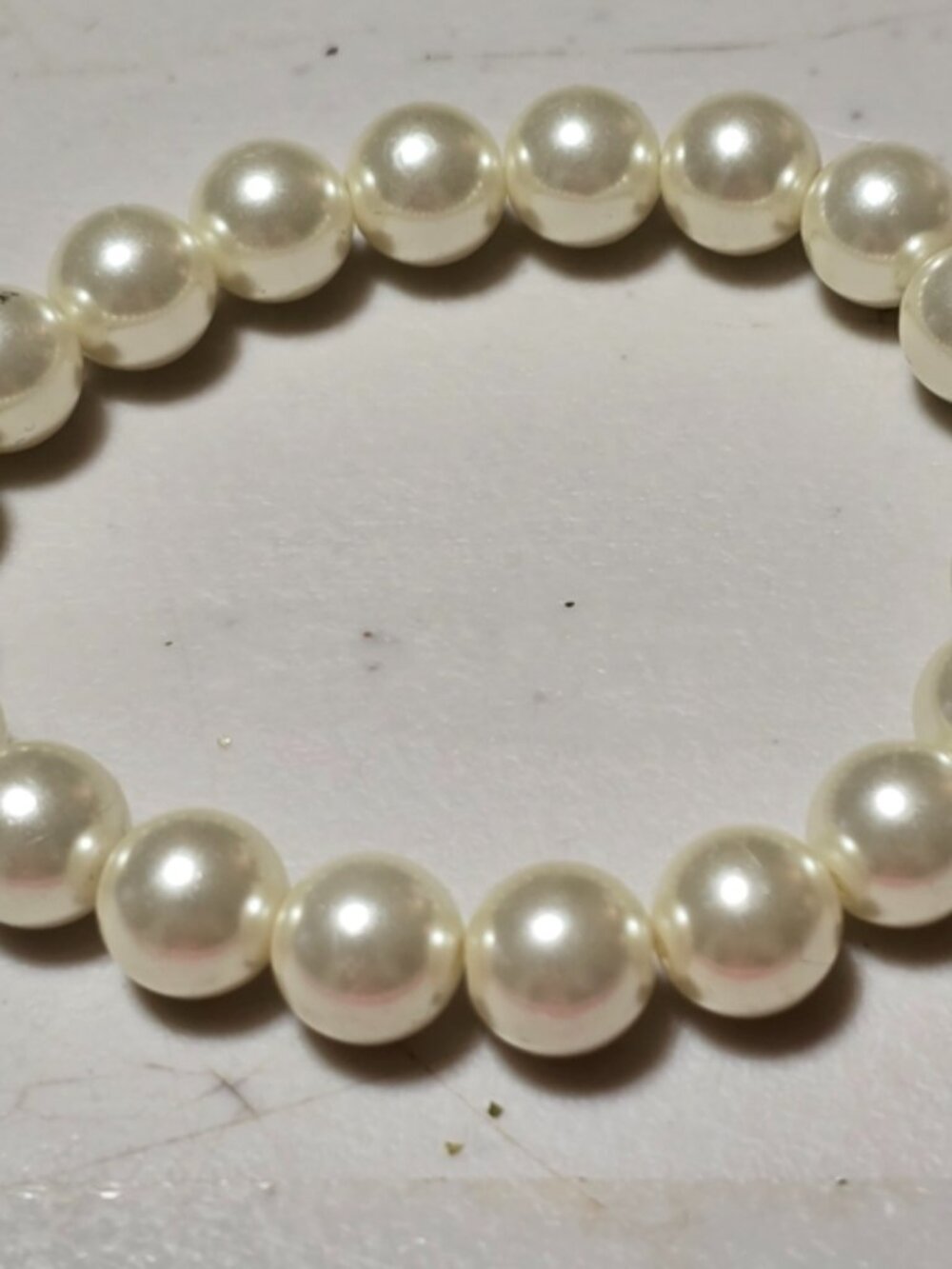 Faux Pearl Stretchy Bracelet - Picture 1 of 3